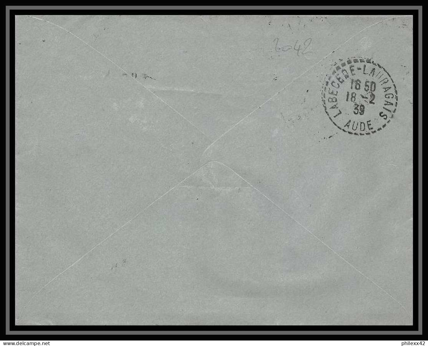 2042 Lettre (cover) N°407 + 411 Mercure Affranchissement Composé Daguin Castelnaudary Pour Labécède Aude 18/02/1939  - 1938-42 Mercure