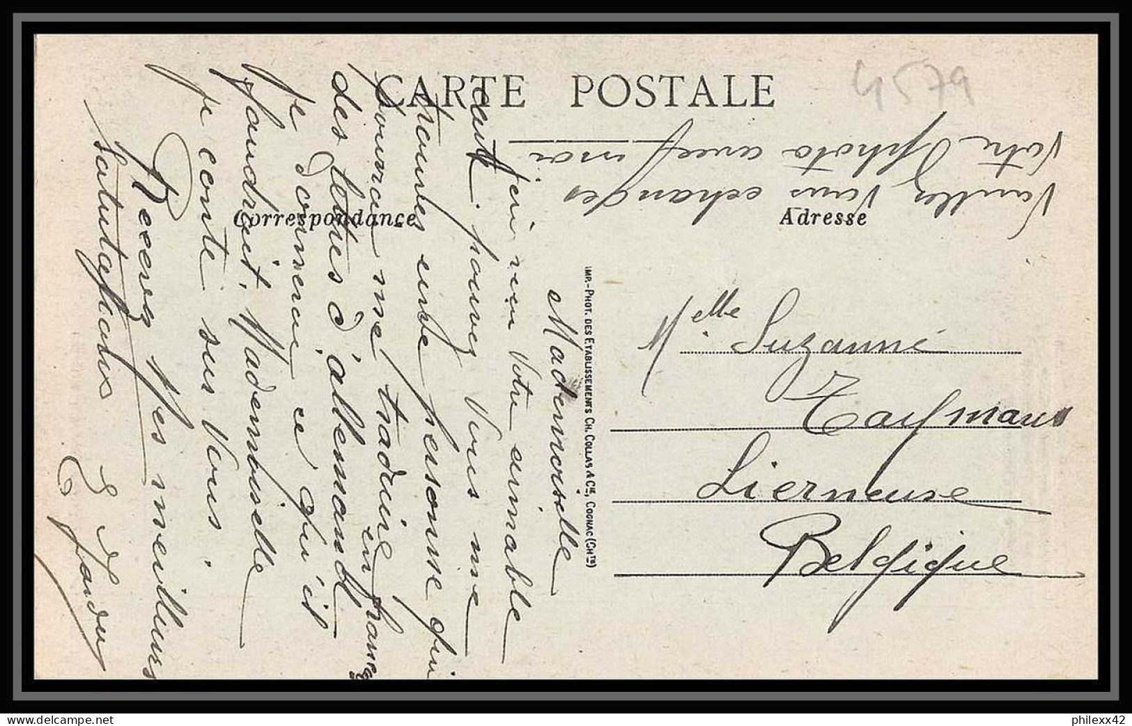 4579 France N°140 Semeuse Carte Postale Vignette Statue Jeanne D'arc Tinchebray Orne Pour Lierneux Belgique 1920 - Covers & Documents