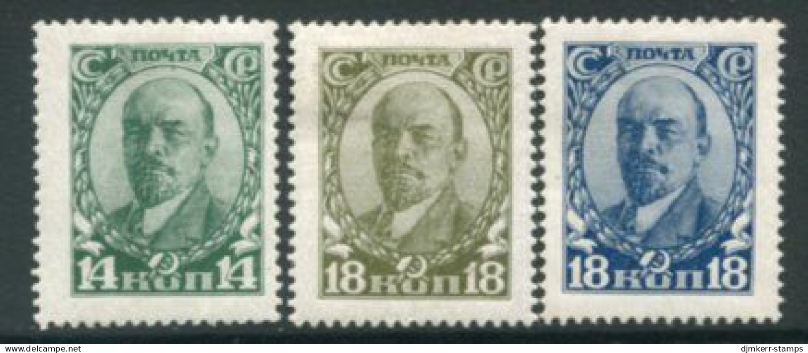 SOVIET UNION 1927 Definitive: Lenin Portraits LHM / *.  Michel 346-48 - Unused Stamps