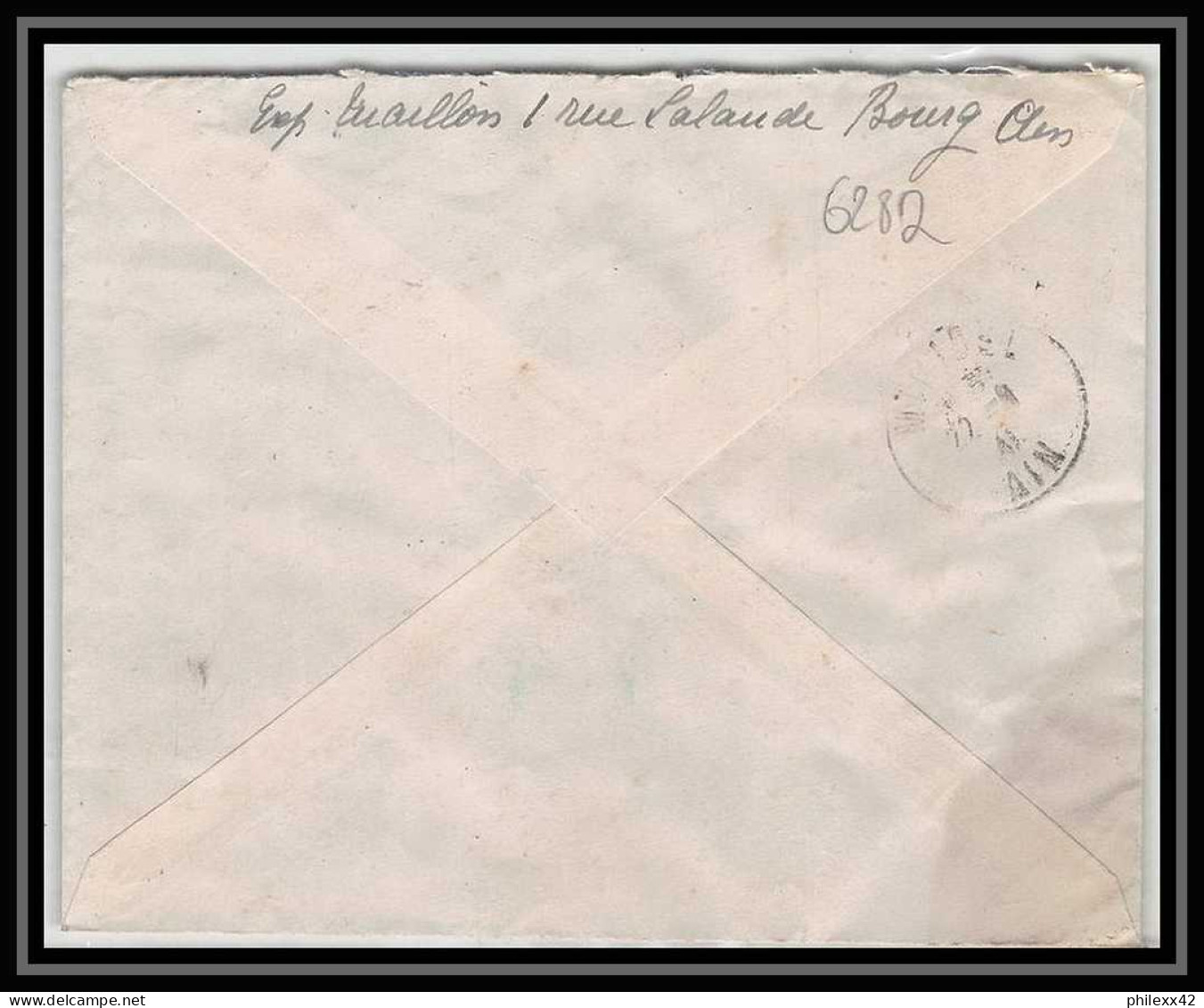 6282/ France Lettre (cover) N°433 Iris 1941 Krag Bour En Bresse Pour Miribel AIN (abbé Thomas) - 1939-44 Iris