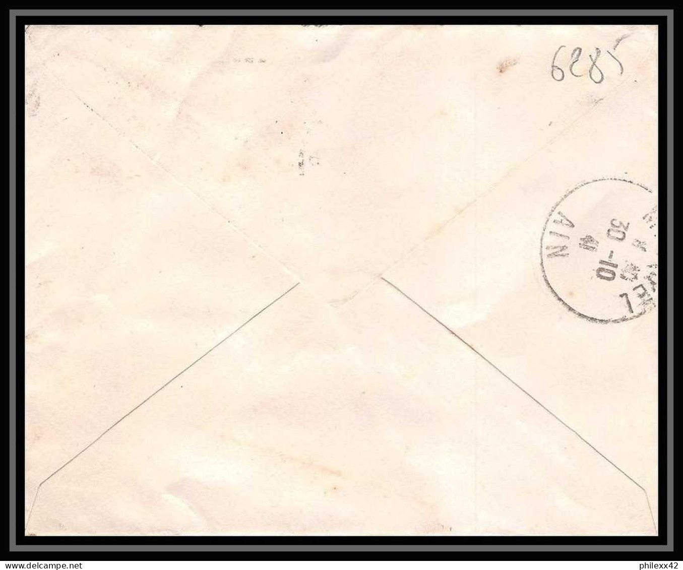 6285/ France Lettre (cover) N°433 Iris 1941 La Chapelle Saint Martin Pour Miribel AIN (abbé Thomas) - 1939-44 Iris