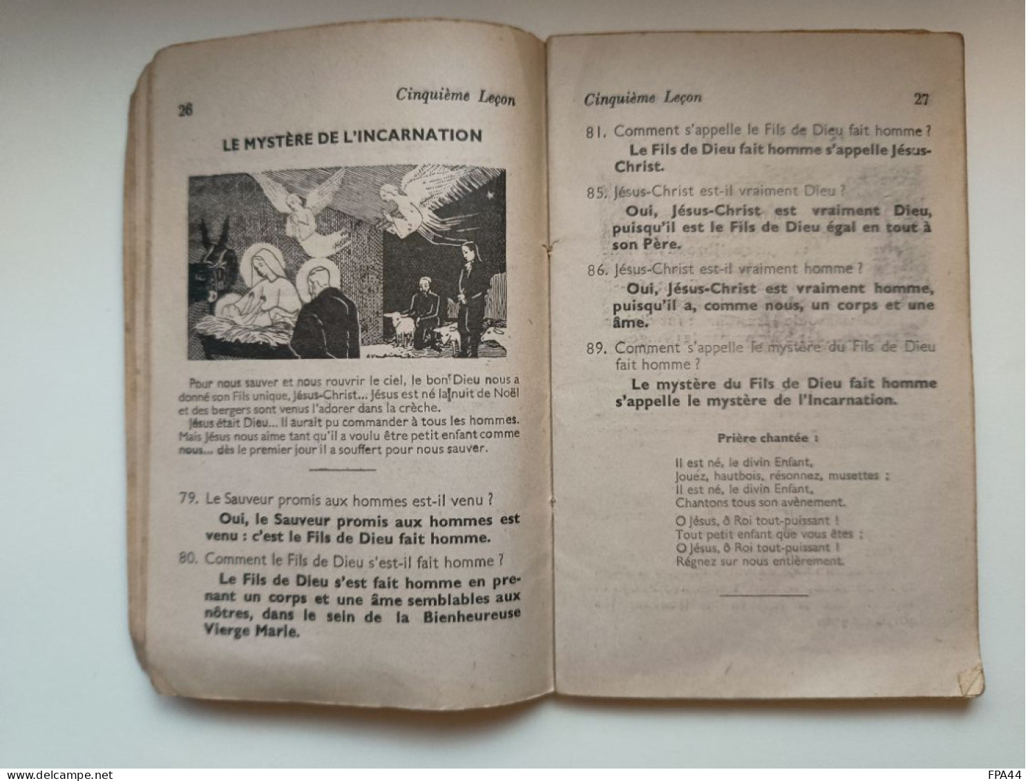 Livret Petit Cathéchisme Diocèse De Poitiers Imprimé Par Ordre De MGR L'Evêque  1943 - Religion & Esotérisme