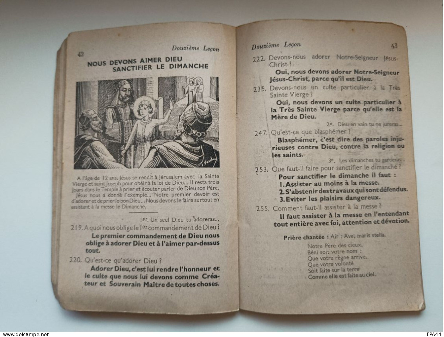 Livret Petit Cathéchisme Diocèse De Poitiers Imprimé Par Ordre De MGR L'Evêque  1943 - Religion & Esotérisme