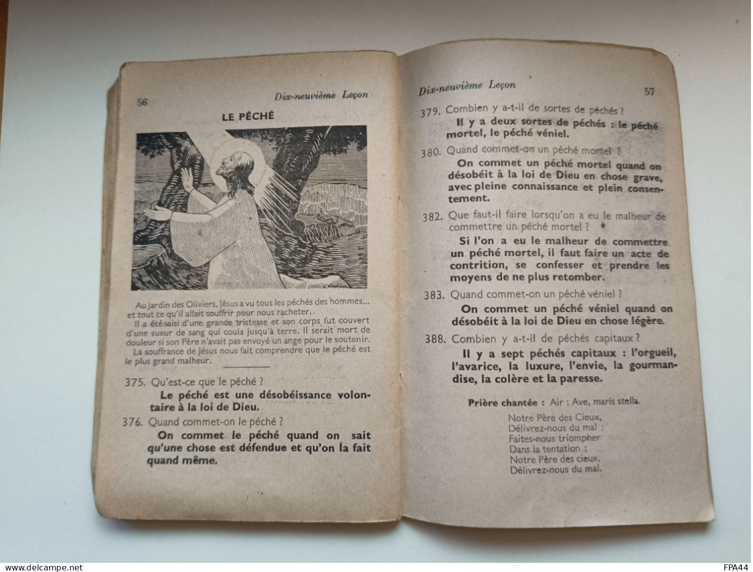 Livret Petit Cathéchisme Diocèse de Poitiers Imprimé par Ordre de MGR l'Evêque  1943