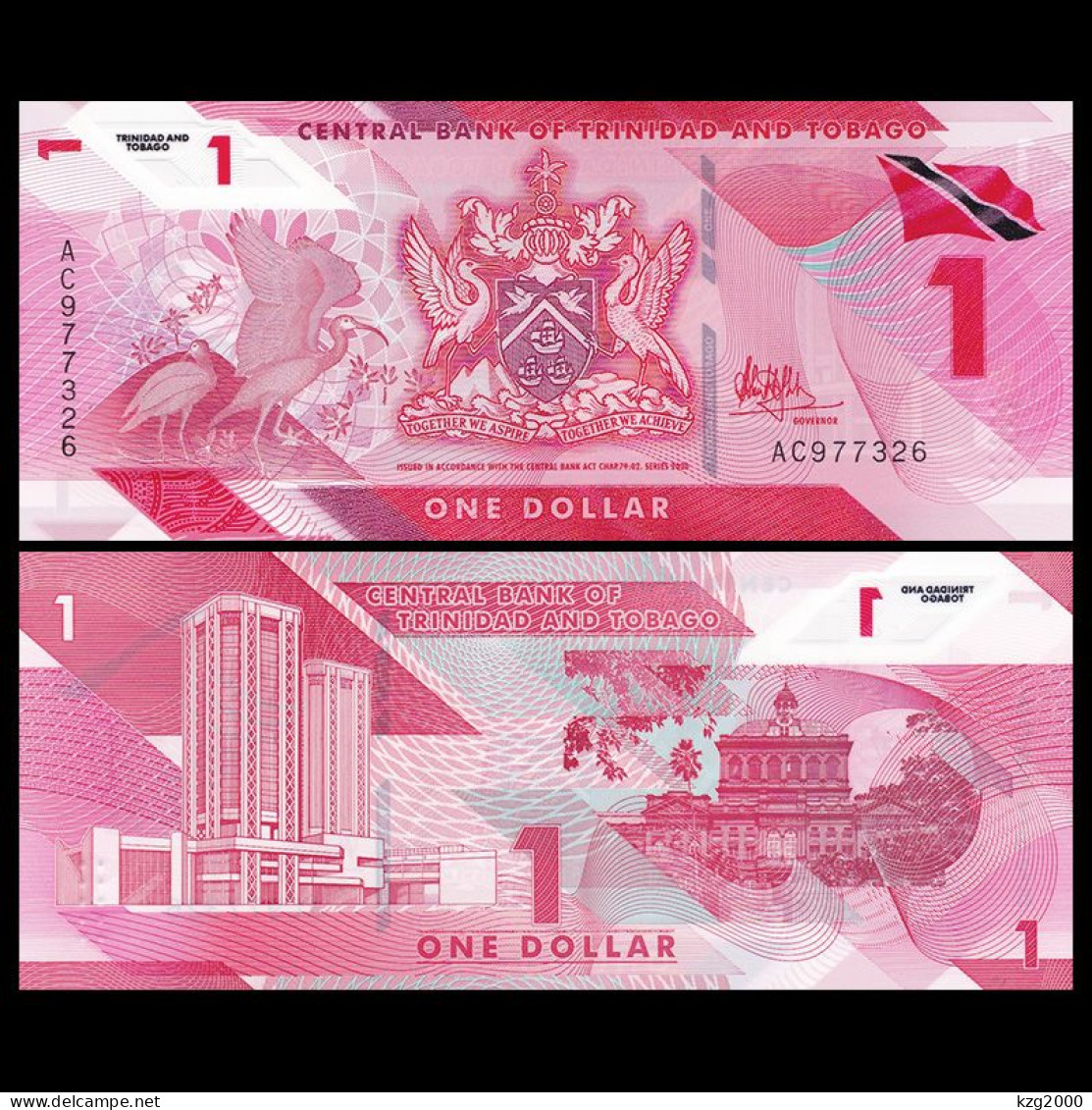 Trinidad And Tobago 2020  Plastic Banknotes Paper Money 1 Dollar Polymer  UNC 1Pcs Banknote - Trinidad En Tobago