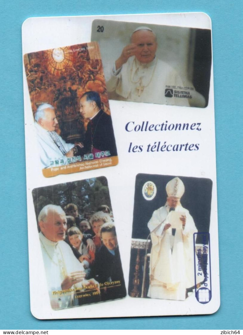 FRANCE Prepaid Phonecard  POPE - 100 St - Rare - Personnages