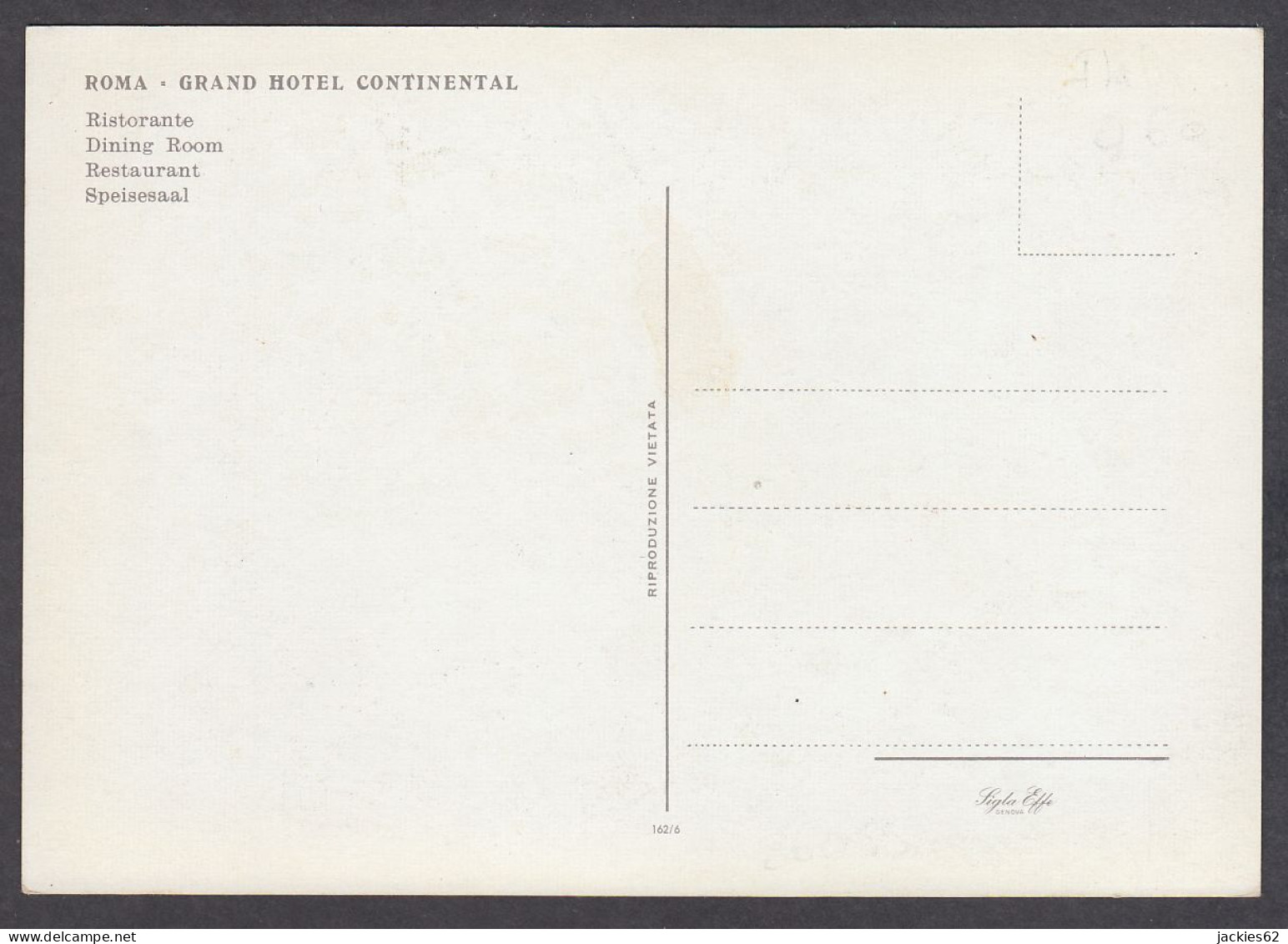 116062/ ROMA, *Grand Hotel Continental*, Ristorante - Bar, Alberghi & Ristoranti