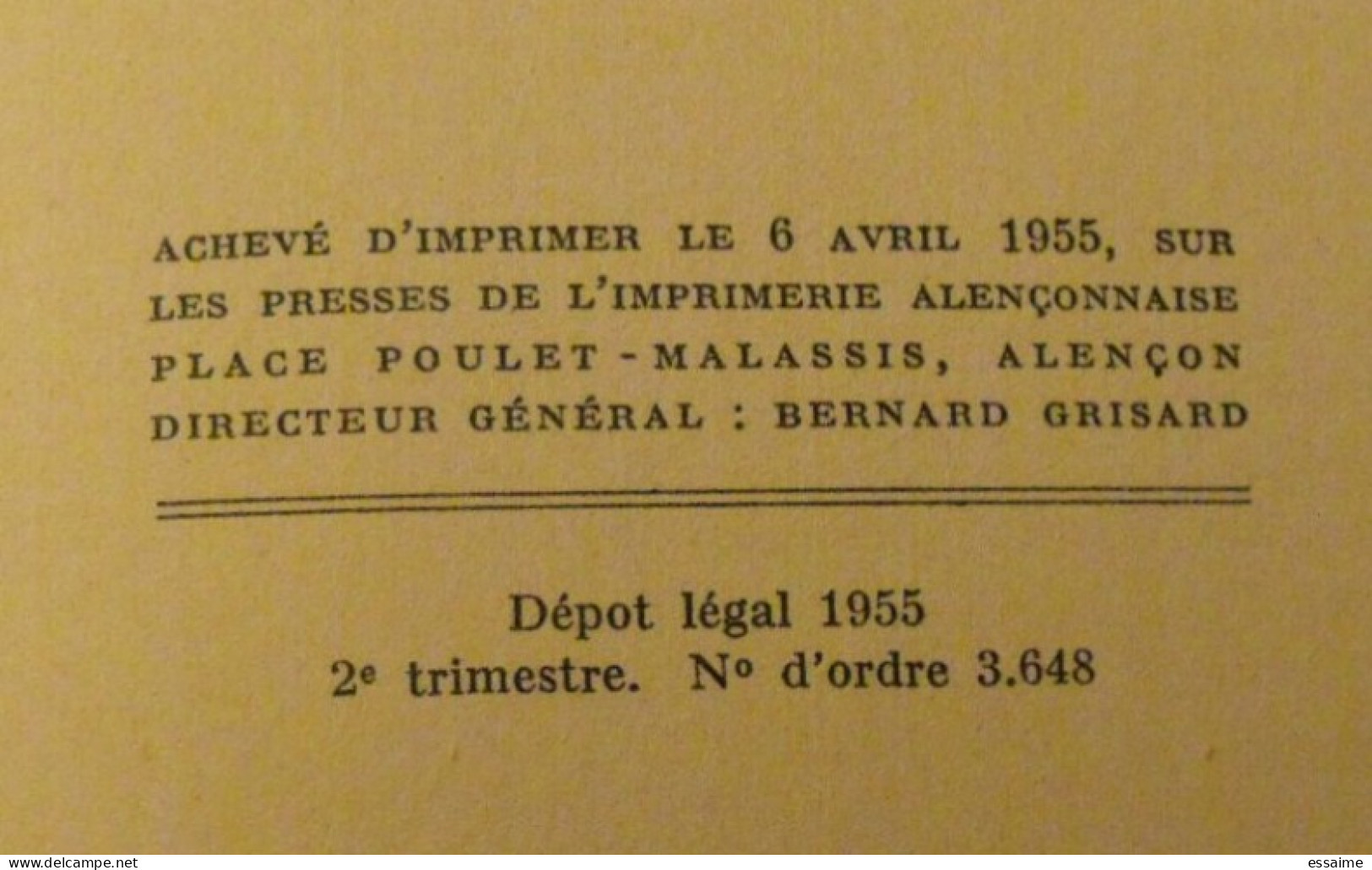 Histoire de chez nous. Louise-Paul Besnier. Alençon Orne Normandie. 1955.  exemplaire numéroté n° 94