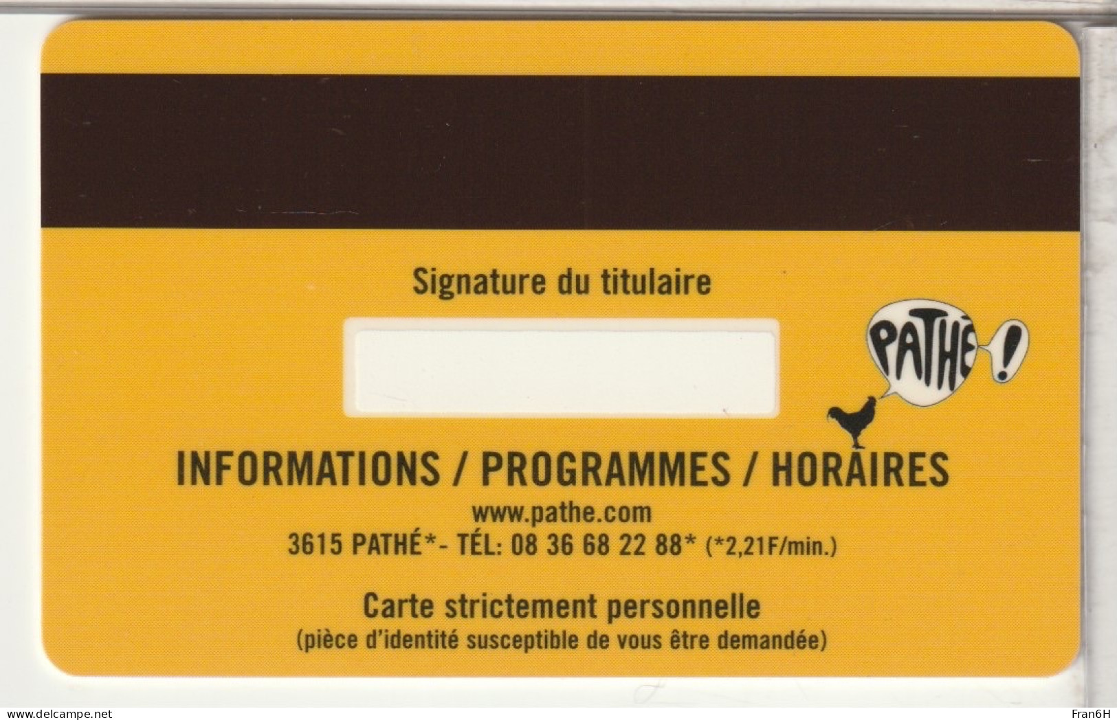 CINÉCARTE  - PATHÉ - Movie Cards