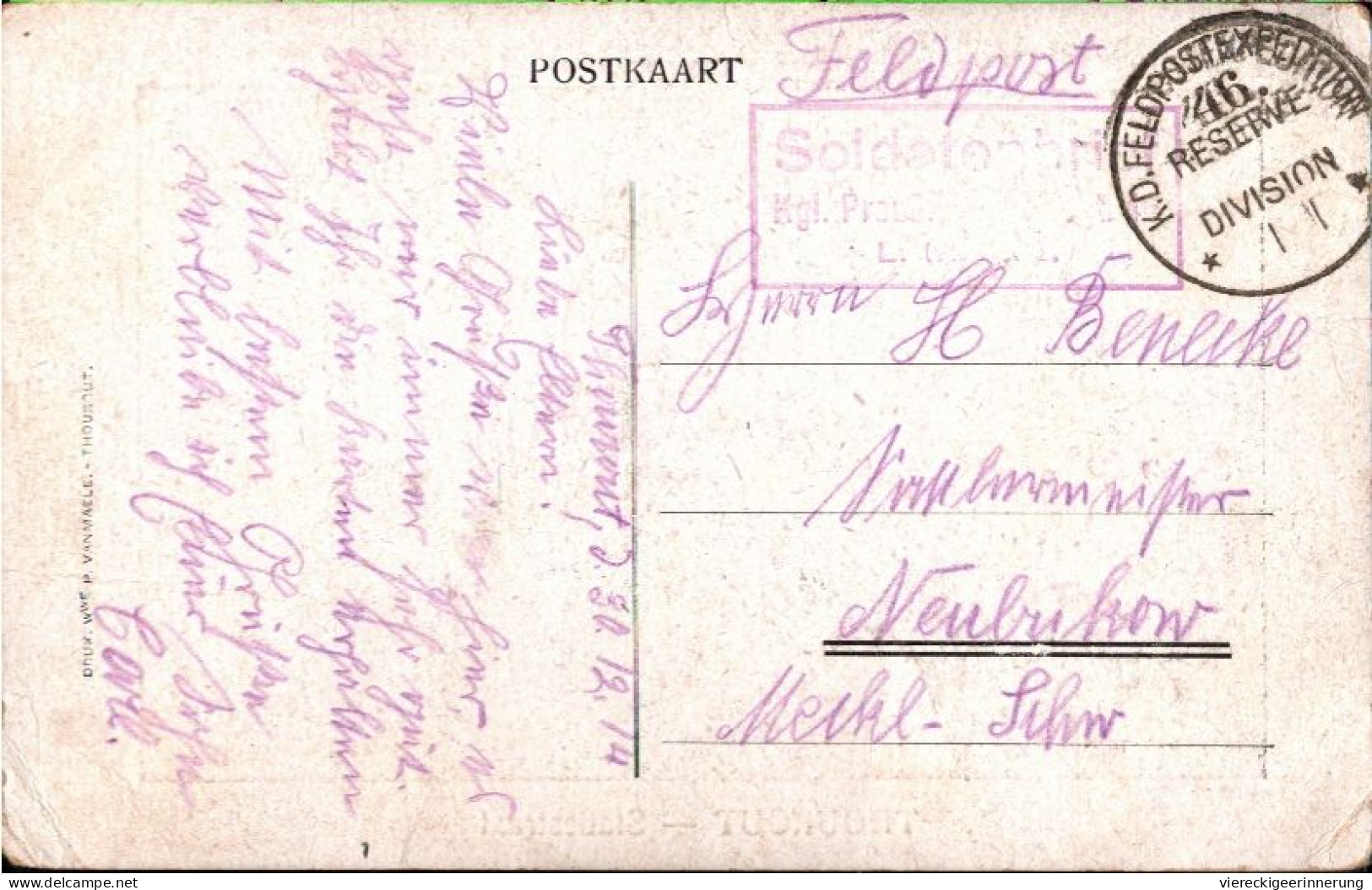 !  Cpa Torhout Thorout Thourout, Statiestraat, Gare, Bahnhofstraße, Feldpost, 1914 - Torhout