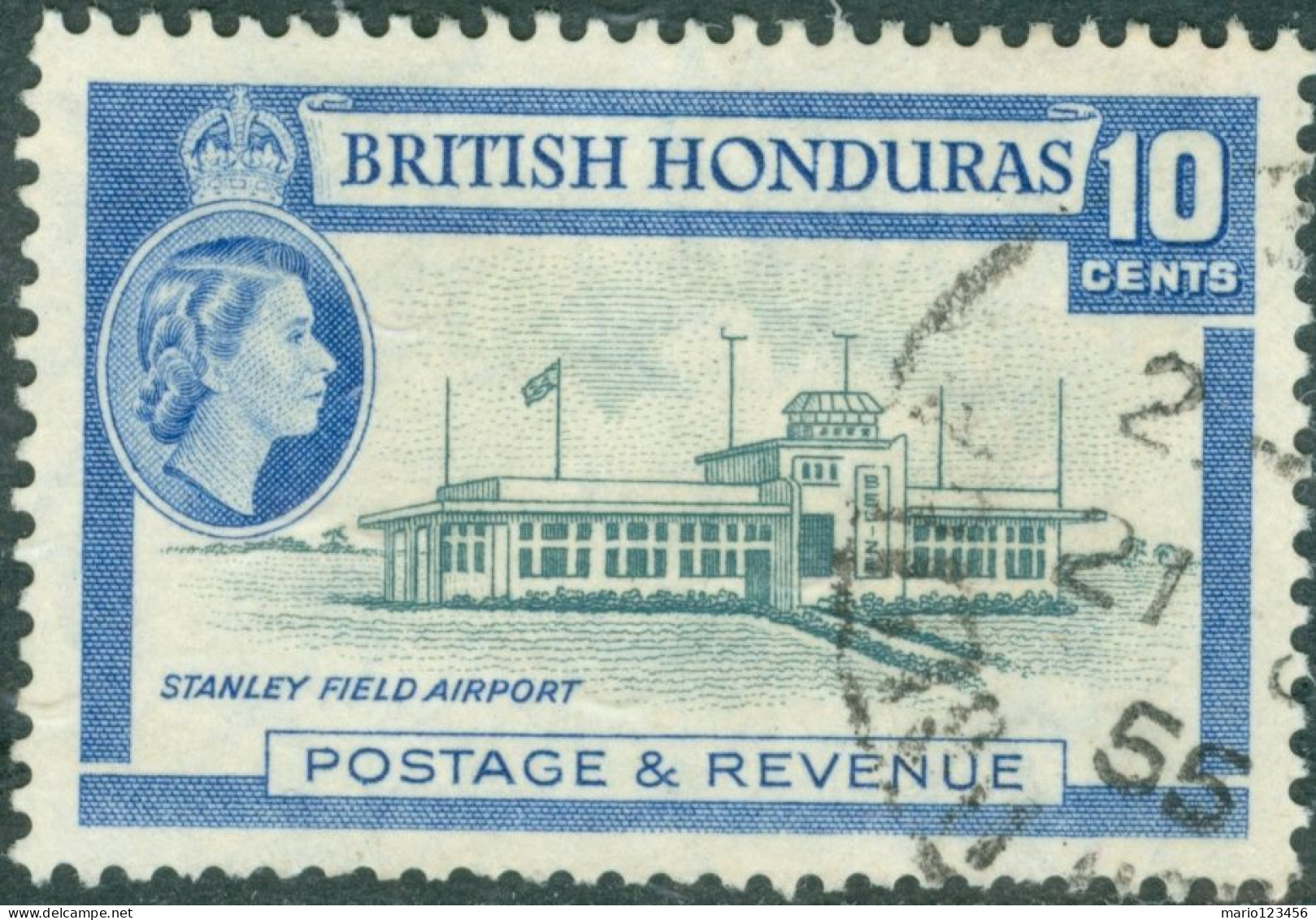 HONDURAS BRITANNICO, BRITISH HONDURAS, PAESAGGI, LANDSCAPE, 1953, FRANCOBOLLI USATI Scott:GB-BZ 149, Yt:GB-BZ 152 - Honduras Britannique (...-1970)
