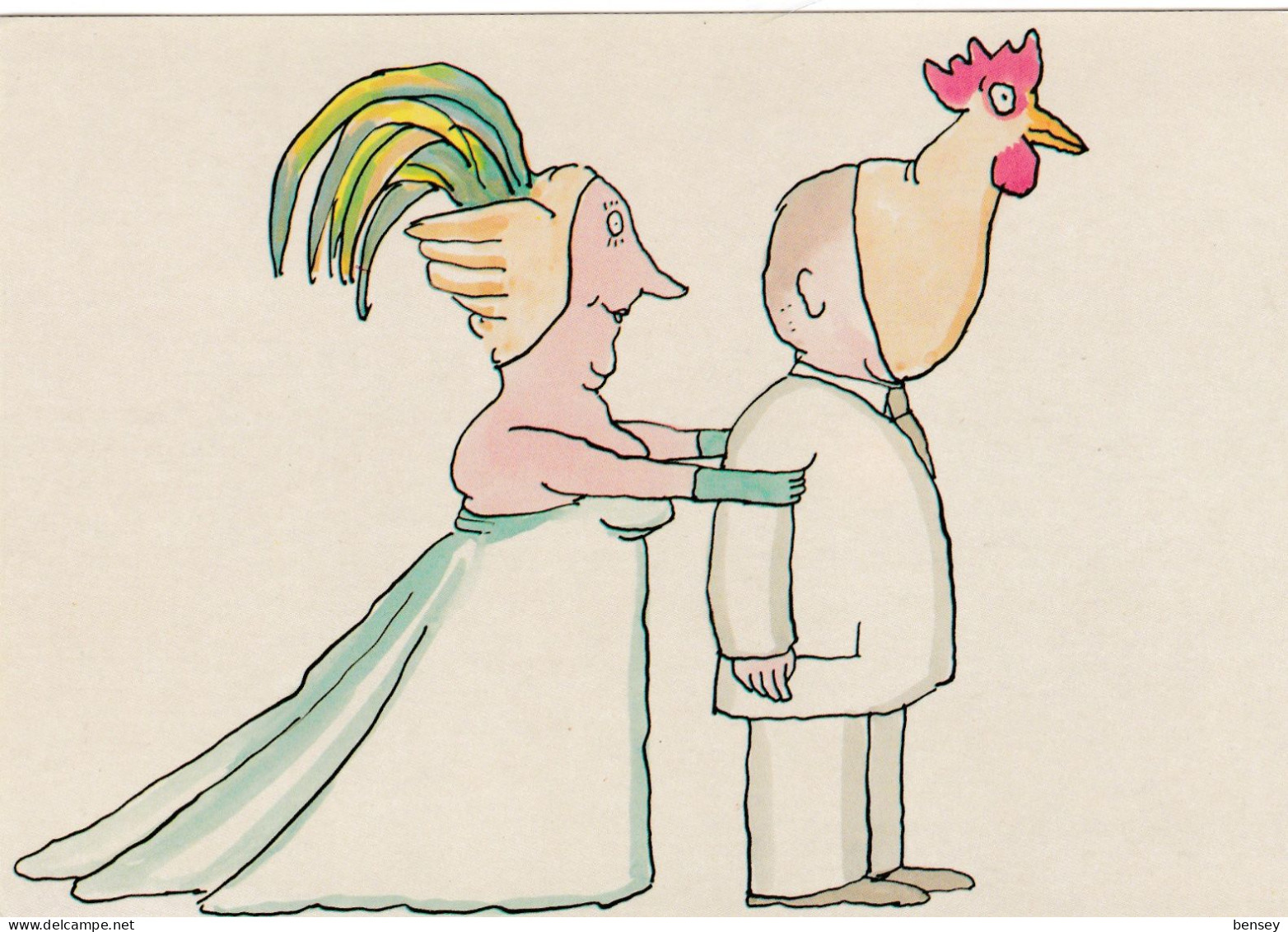 Tomi Ungerer , Serie  Cartoon 172/06 , Le Couple Déguisé - Ungerer