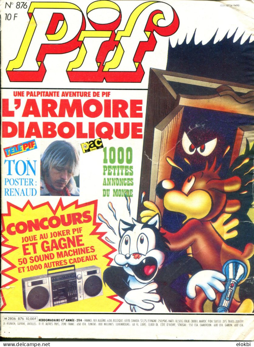 Pif Gadget N°876 -  Tarao “La Fureur Des Ombres” - Pif Gadget