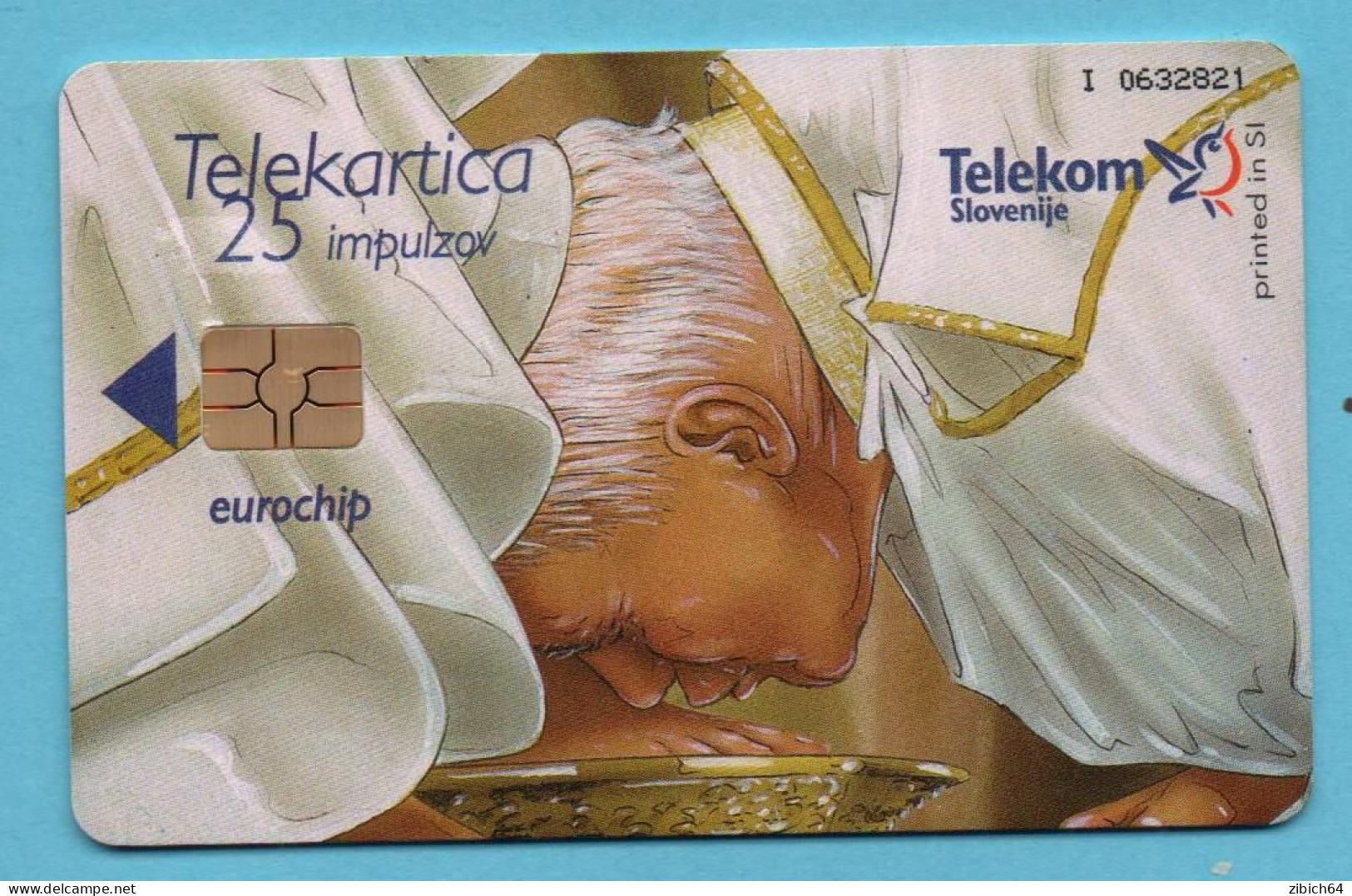 SLOVENIA  Chip Phonecard  POPE -  RARE - Personnages