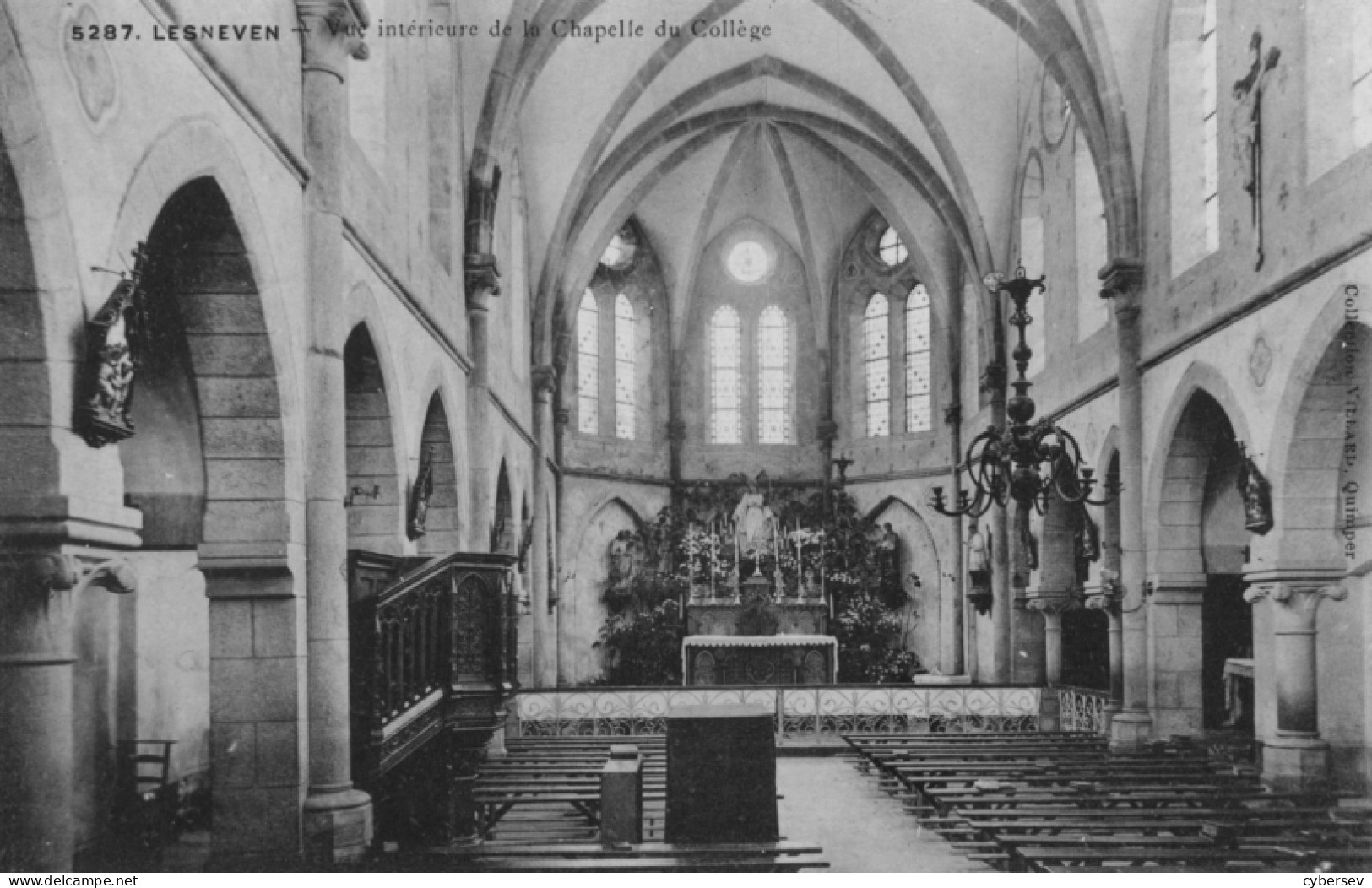 LESNEVEN - Intérieur De La Chapelle Du Collège - Lesneven