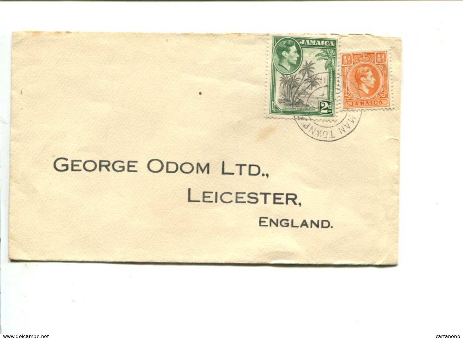 JAMAIQUE  George VI - Affranchissement Sur Lettre Pour L'Angleterre - Jamaica (...-1961)