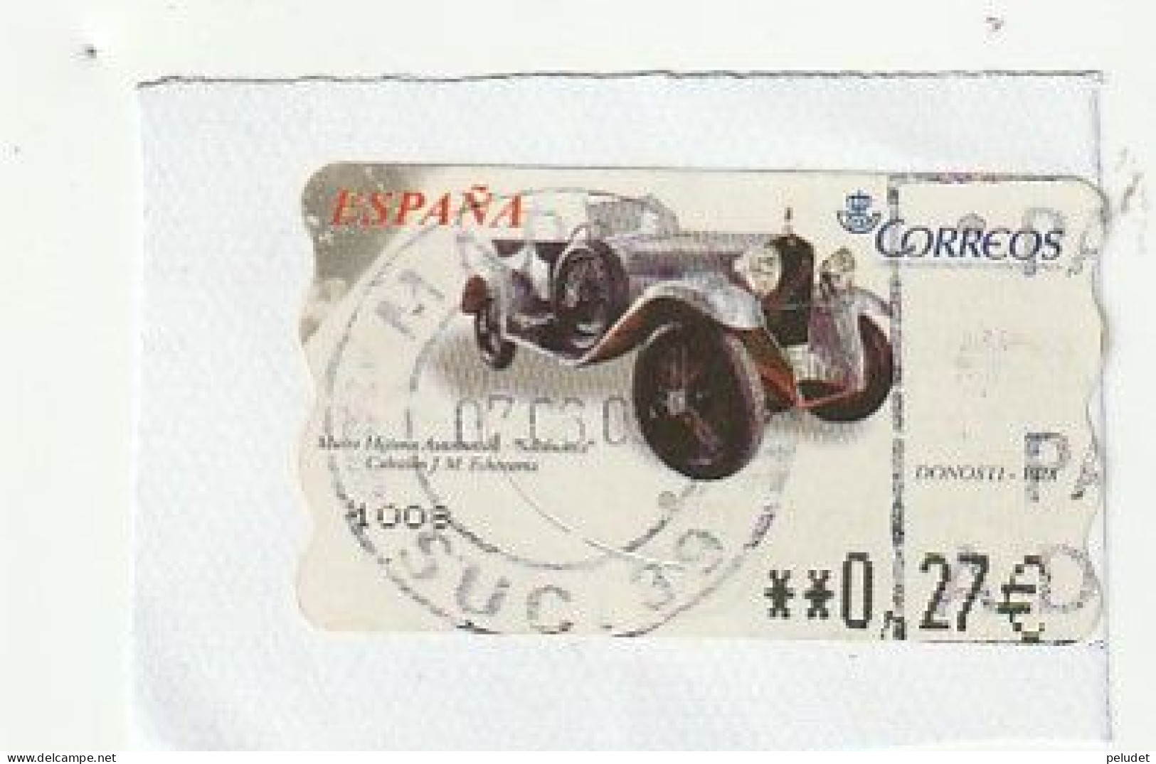 Espagne Spain España - Etiquetas Franqueo / ATM - Car (10) Donosti (1928) - Mi AT141 Yt D94 - Timbres De Distributeurs [ATM]