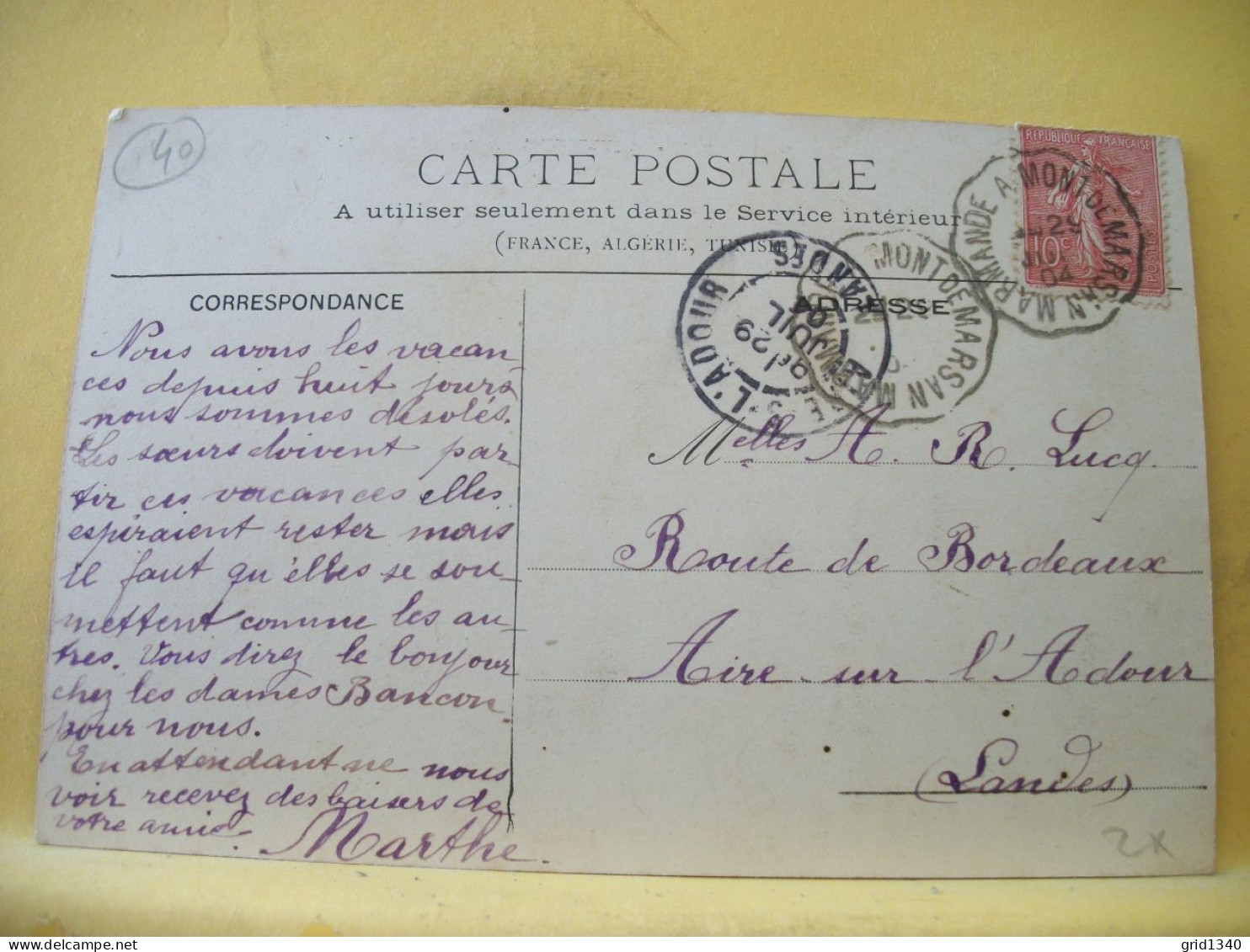 40 2773 VUE RARE. CPA 1904 - 40 ROQUEFORT - LA RUE DE LA GARE - ANIMATION - Roquefort