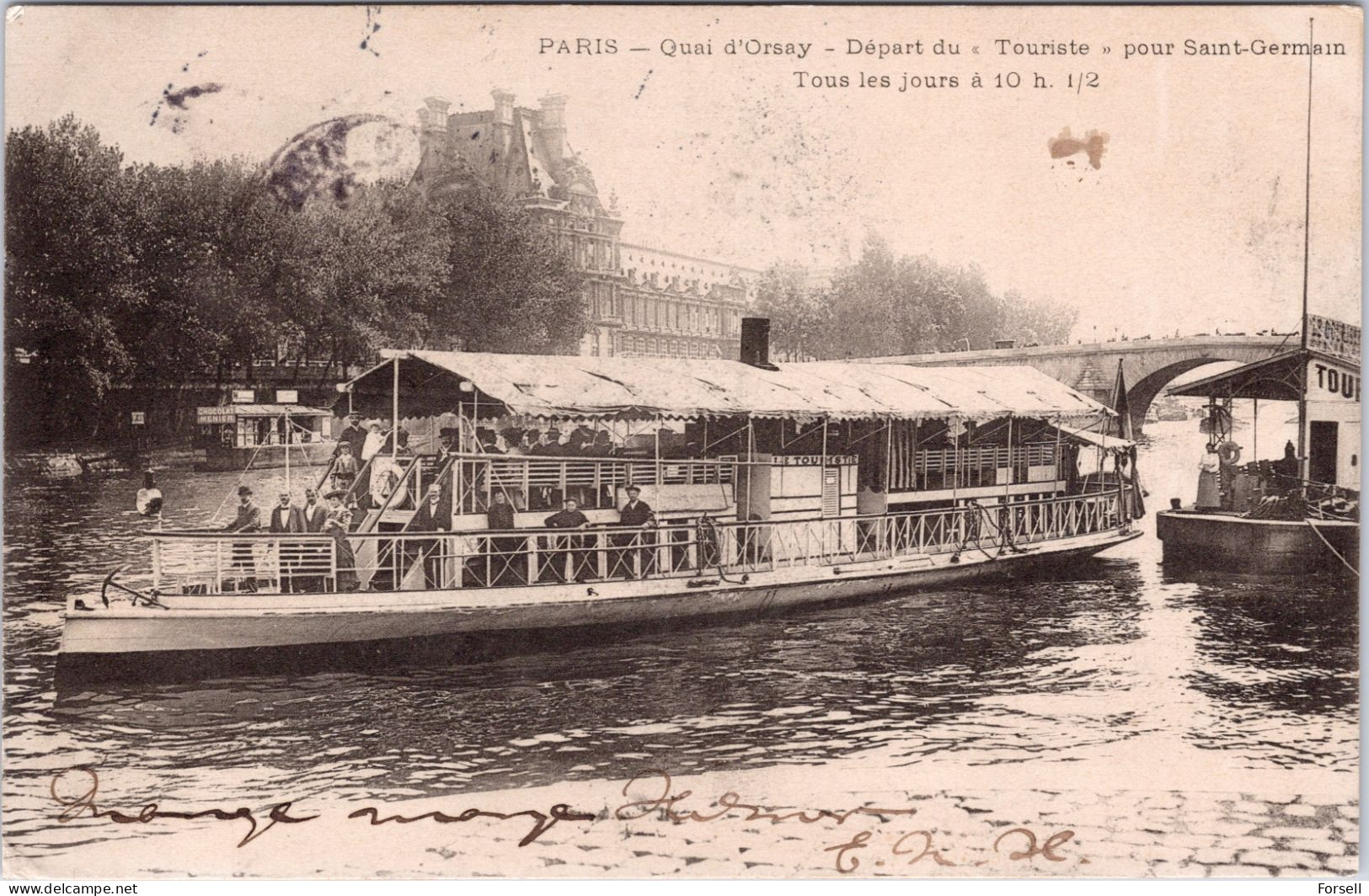 Paris  , Quay D'Orsay (Sent 1905) - De Seine En Haar Oevers