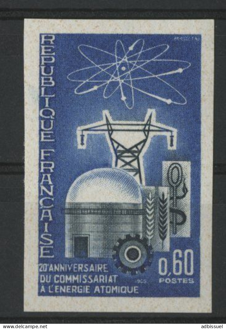 N° 1462a NON DENTELE Neuf ** (MNH) Cote 70 € 20ème Anniversaire Du Commissariat à L'Energie Atomique TB - 1961-1970