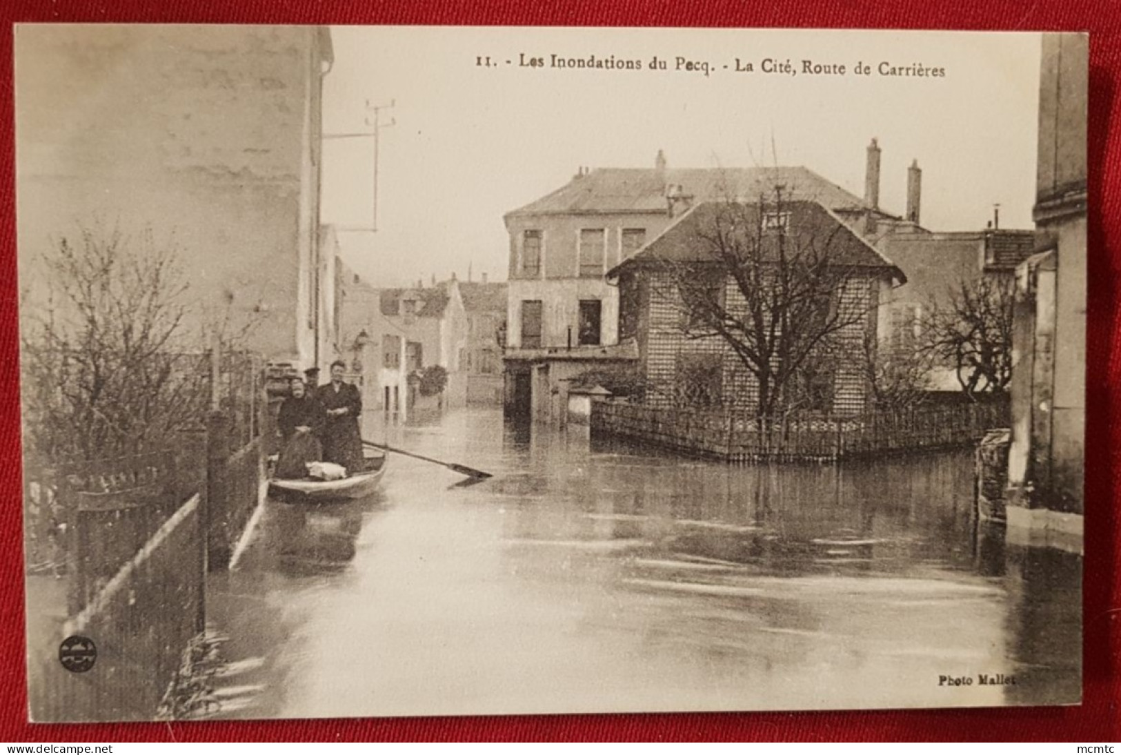 CPA - Les Inondations Du Pecq - La Cité, Route De Carrières - Viarmes