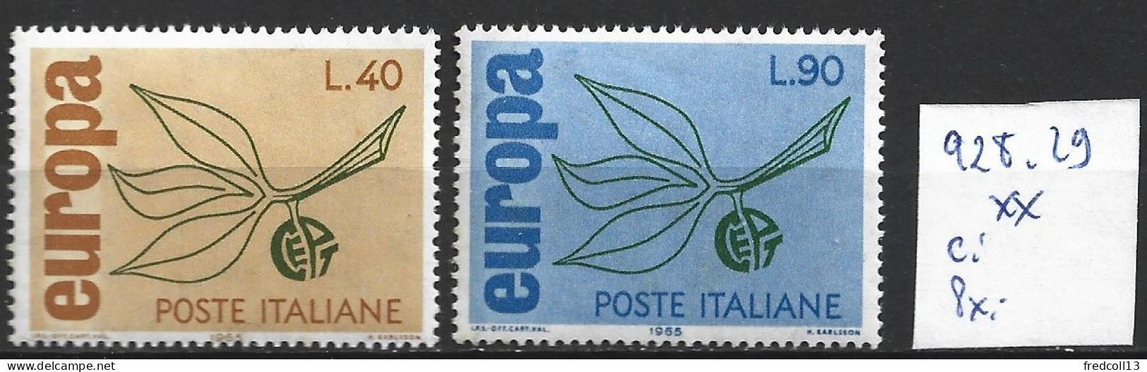 ITALIE 928-29 ** Côte 1 € - 1965