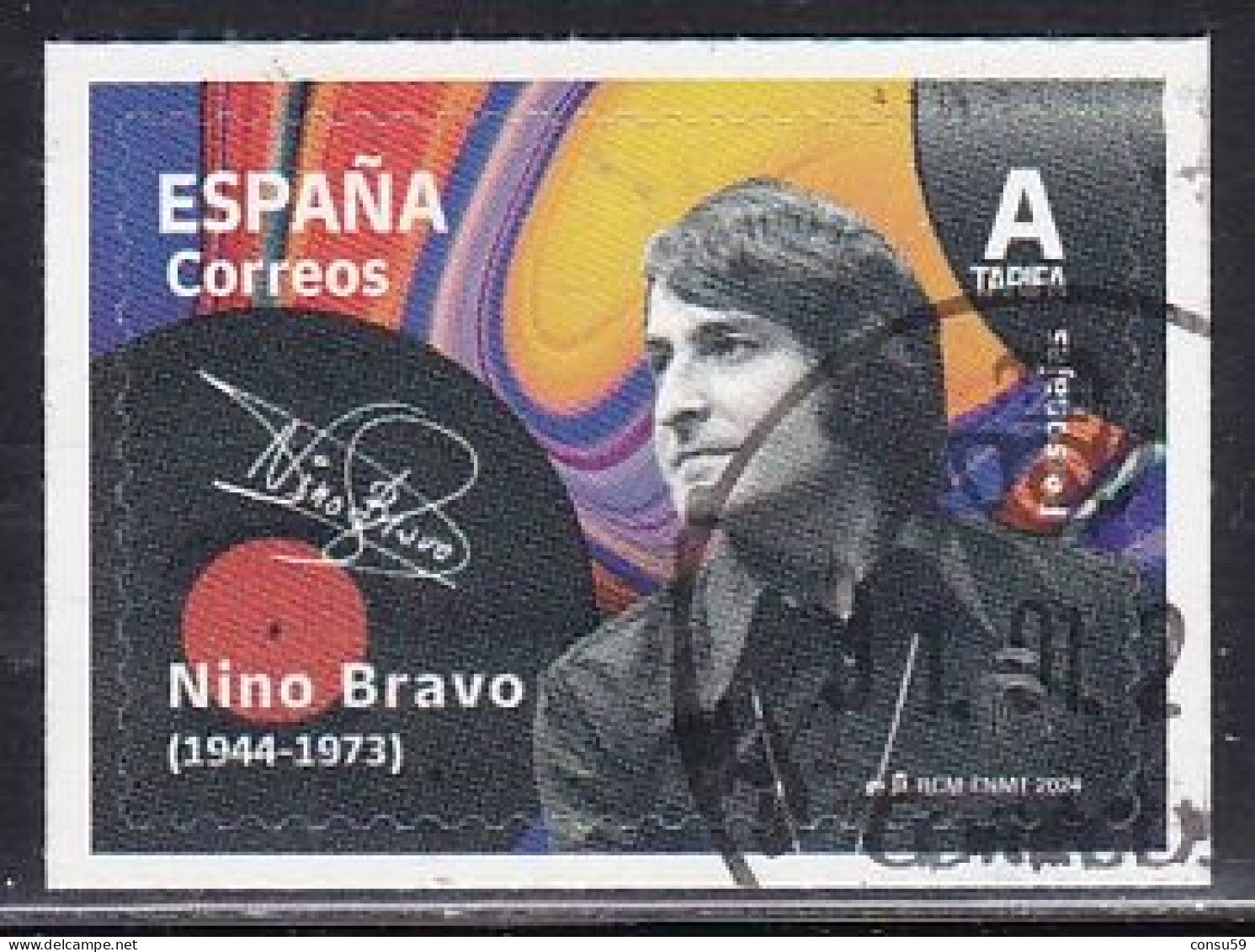 2024-ED. 5720-Personajes. Cantante. Música. Nino Bravo (1944-1973)- USADO - Oblitérés