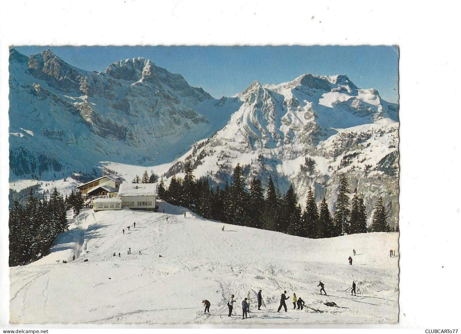 Engelberg (Suisse, Obwald) : Sonnenterrasse Bersrestaurant Ristis-Brunni Im 1965 (lebendig) GF. - Engelberg