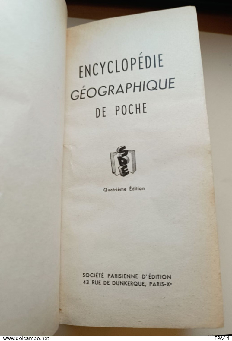 ENCYCLOPEDIE GEOGRAPHIQUE DE POCHE   4ème Edition