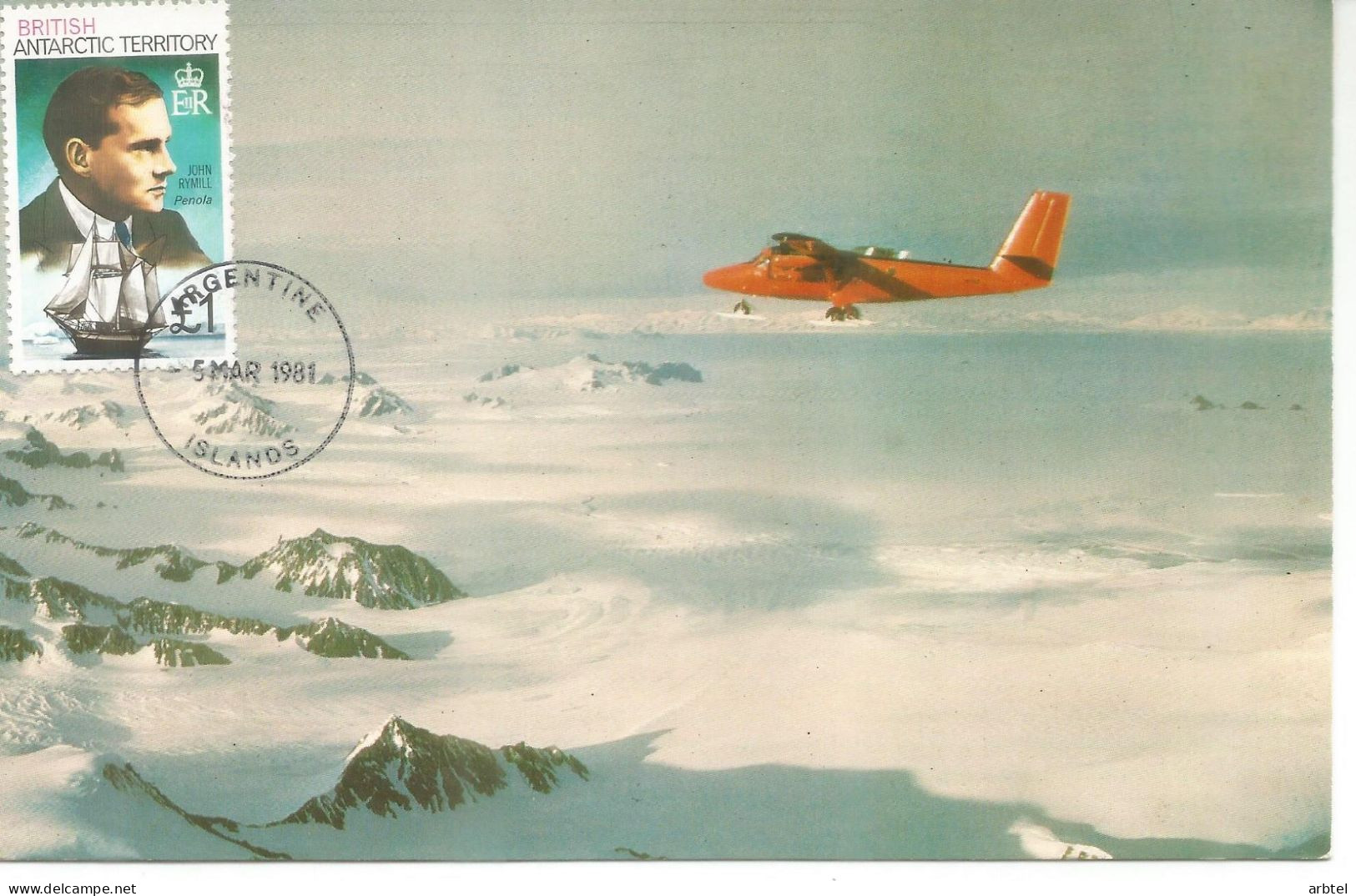 ANTARTICA ANTARCTIC BAT ARGENTINE ISLAND RYMILL AND SHIP PENOLA - Explorateurs & Célébrités Polaires