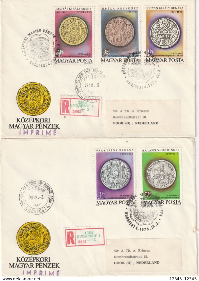 1979, Registered FDC Send To Netherland,  Coins - FDC