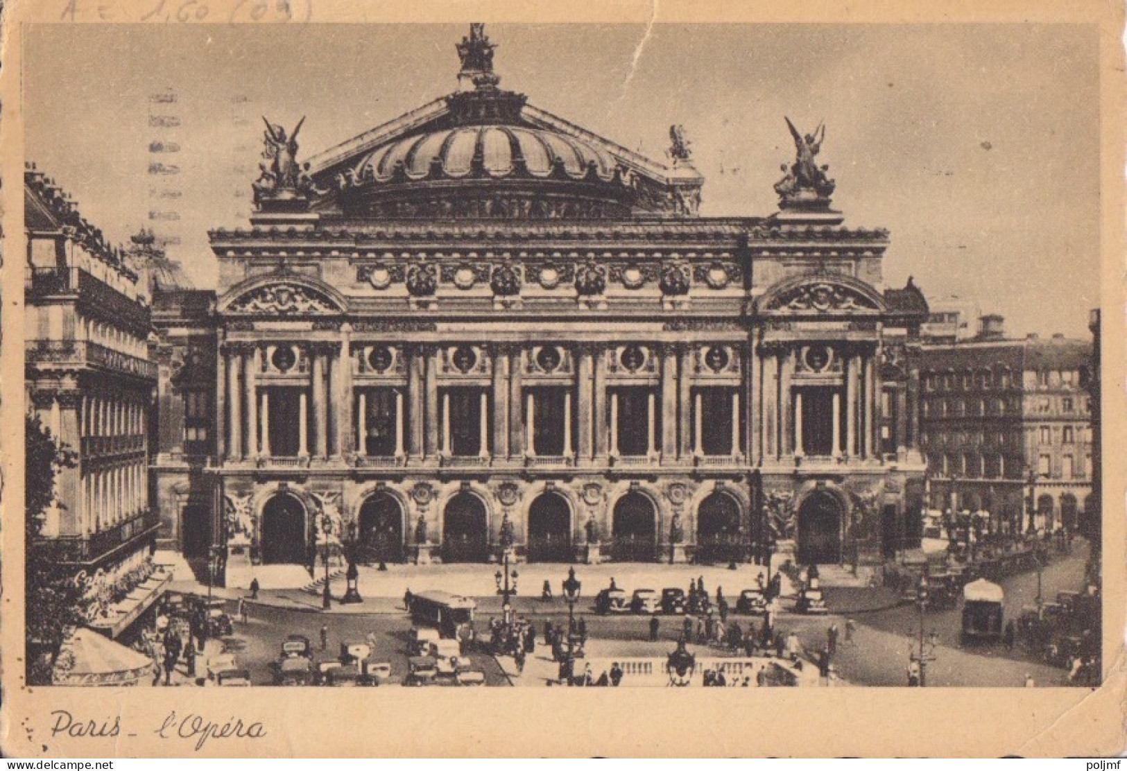 CP (L'Opéra) Obl. Flier Paris 88 Le 2 IV 45 Sur 1f50 Dulac Rose N° 691 (Tarif Du 1/3/45) - 1944-45 Marianne Van Dulac