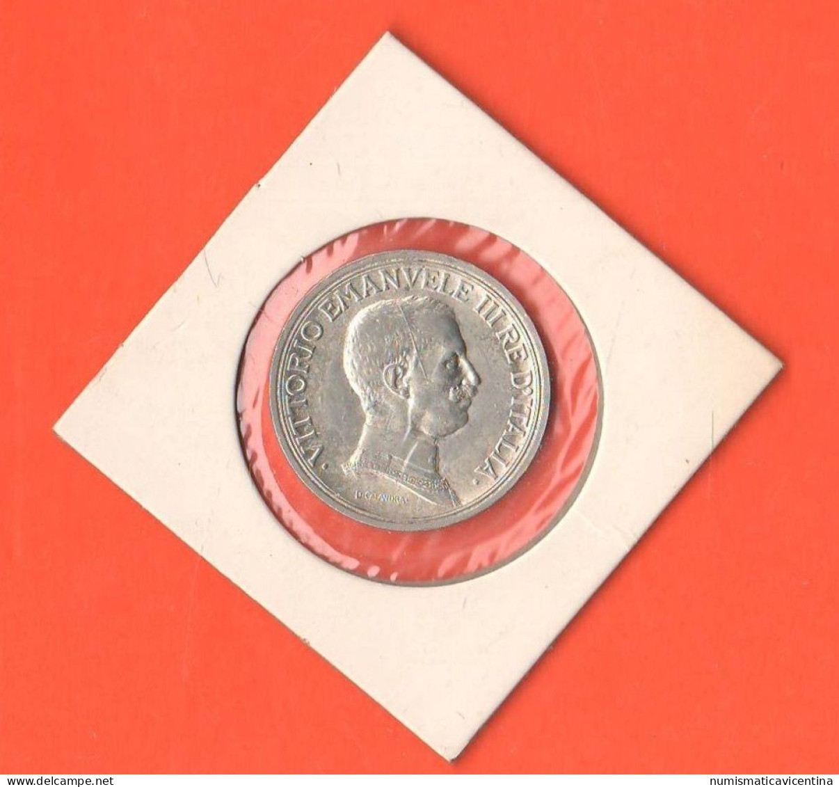 Italia Regno 2 Lire 1917 Quadriga Briosa Italie Italy King Vittorio Emanuele III° Silver Coin Rare Date - 1900-1946 : Victor Emmanuel III & Umberto II