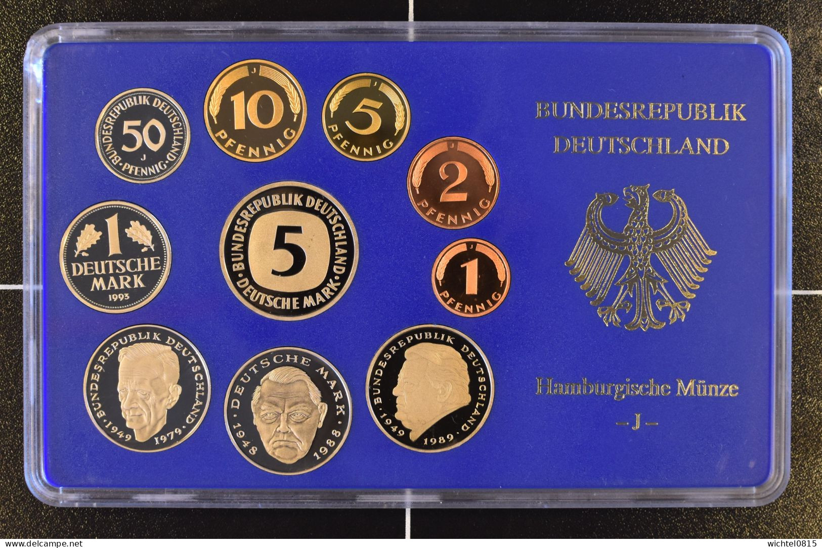 Kursmünzsatz BRD 1993 Prägestätte J [Hamburg] - Mint Sets & Proof Sets