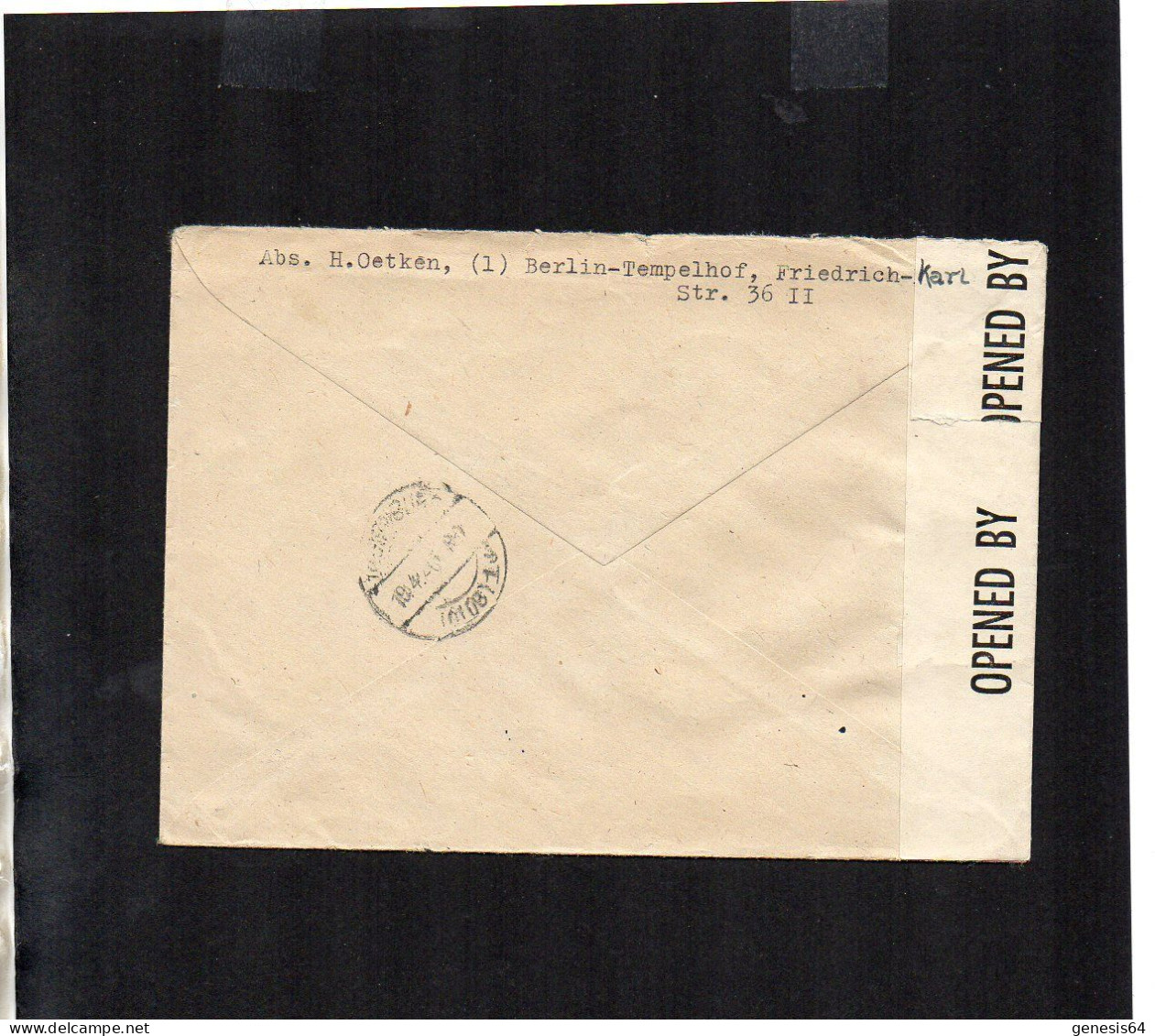 Berlin Brandenburg - R-Fernpostkarte Mit Mischfrankatur - Zensur - Berlin Tempelhof 5 - 21.3.46 - P2 (1ZKSBZ068) - Berlijn & Brandenburg