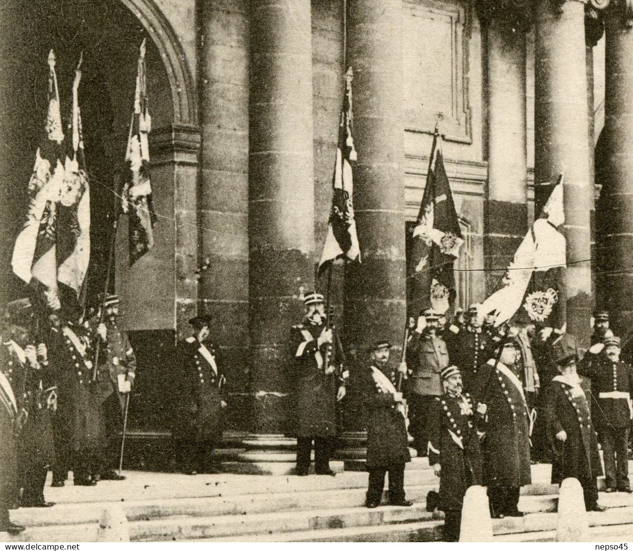 Remise Des Drapeaux Pris Aux Allemands Au Gouverneur Des Invalides Le 7 Octobre 1914. - Manifestazioni