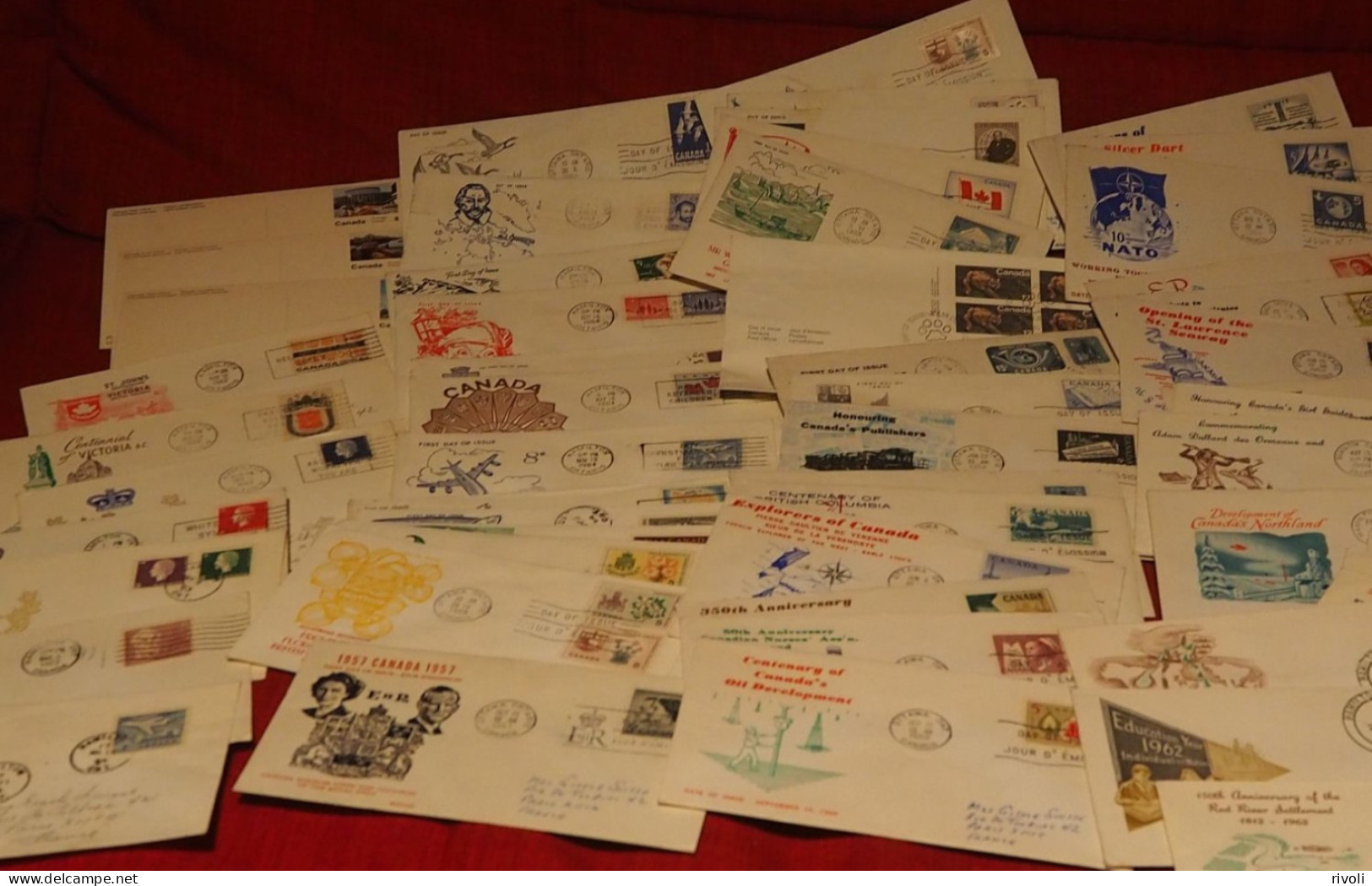 CANADA LOT DE 53 FDC PERIODE 50/60 - 1952-1960