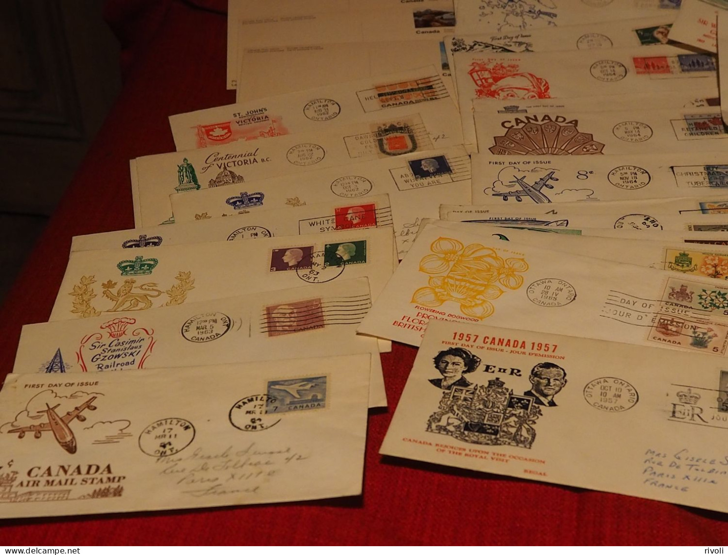 CANADA LOT DE 53 FDC PERIODE 50/60 - 1952-1960