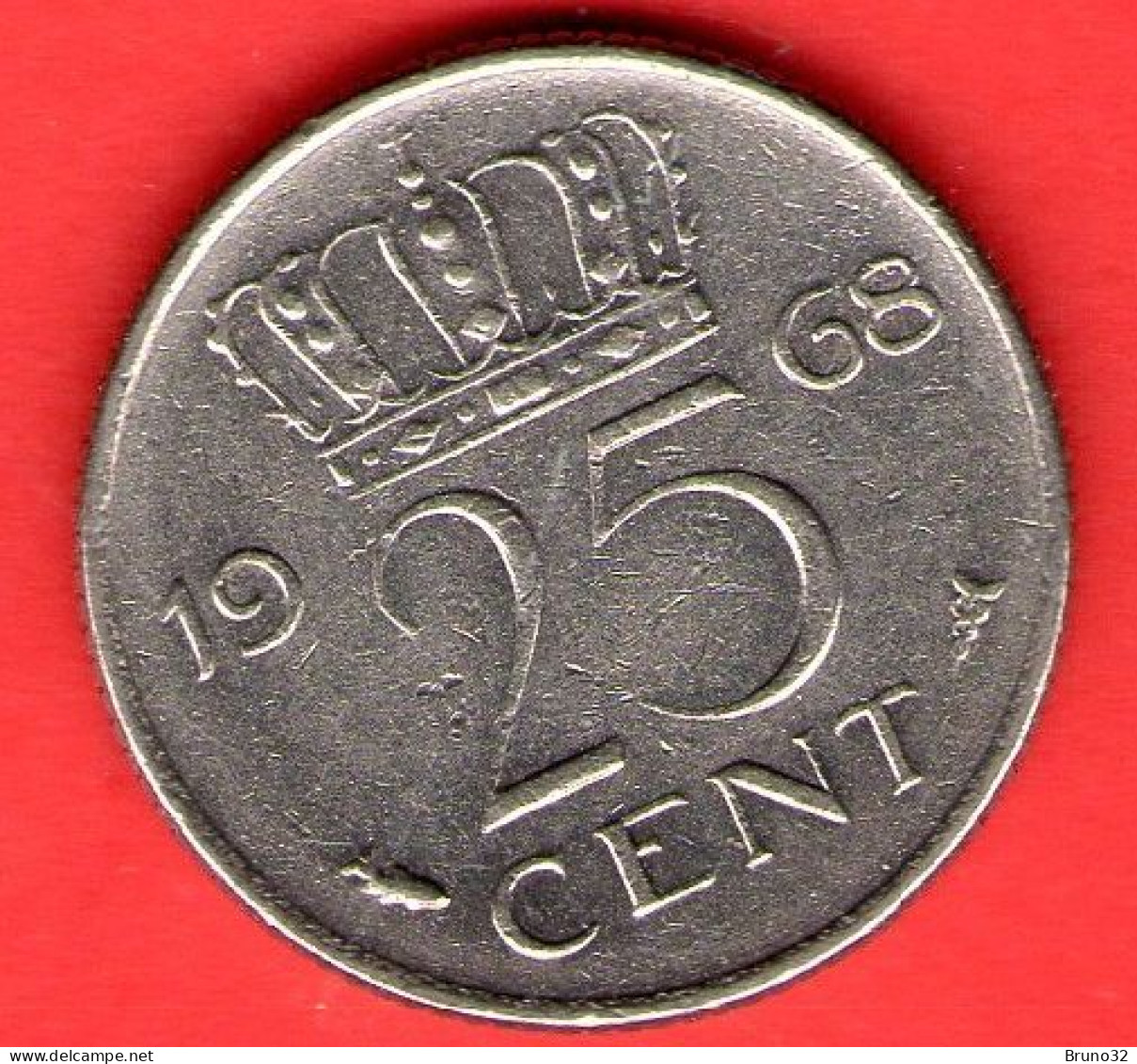Paesi Bassi - Nederland - Pays Bas - 1968 - 25 Cents - SPL/XF - Come Da Foto - 1948-1980 : Juliana