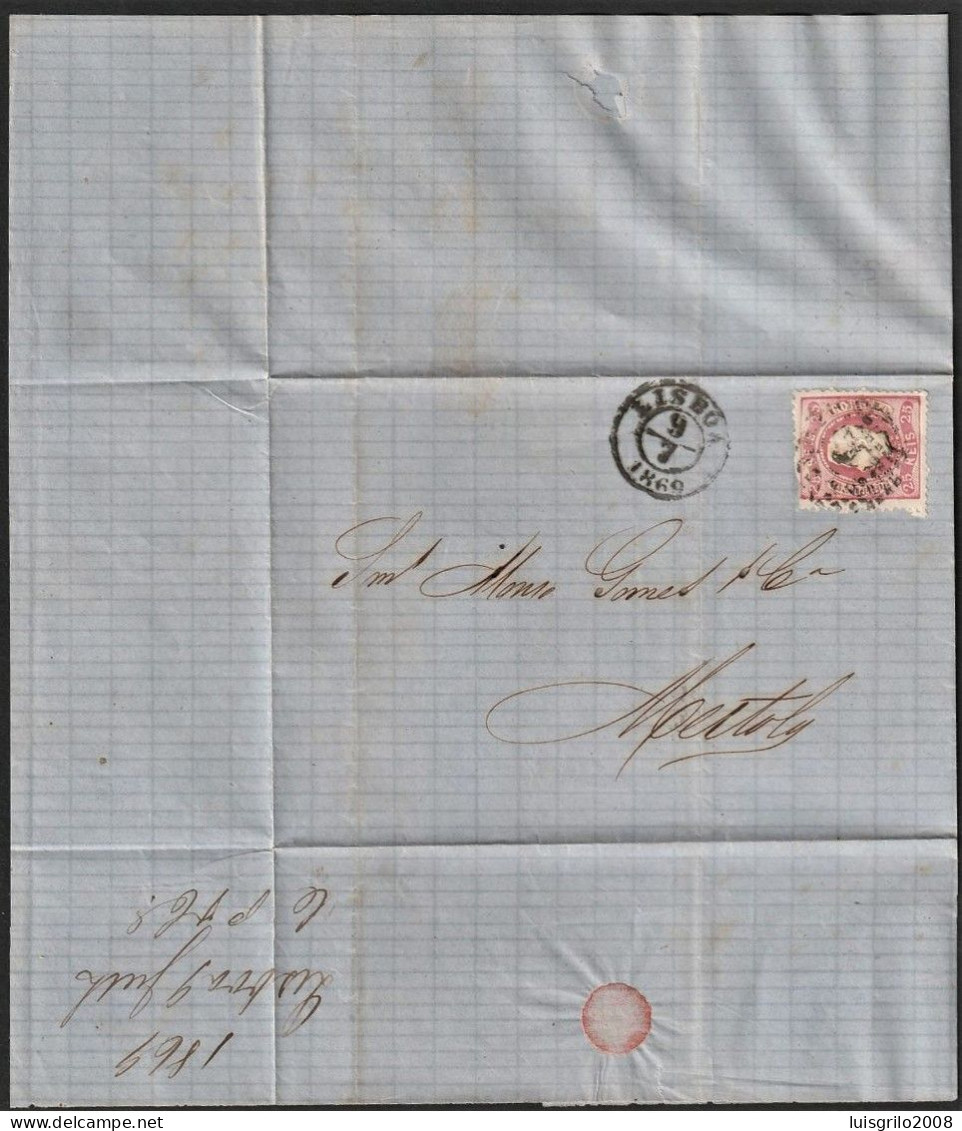 Letter/ Lettre - Lisboa To Mertola -|- Postmark - Lisboa. 1869 - Briefe U. Dokumente
