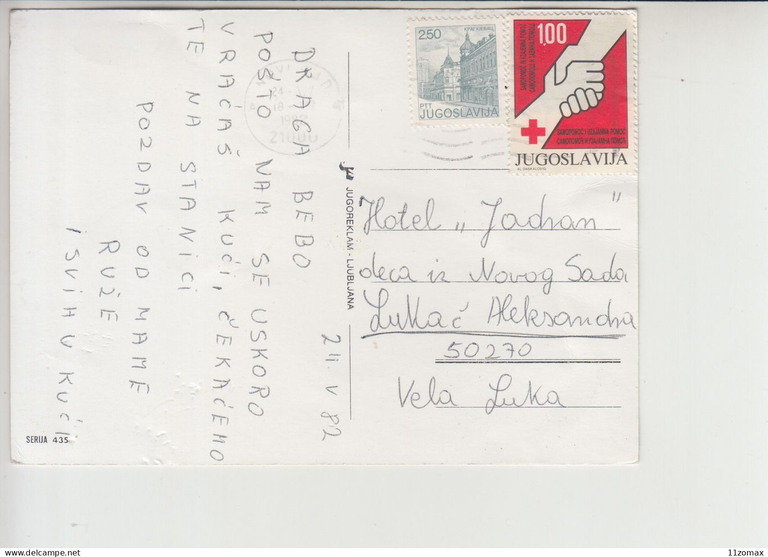 Yugoslavia Red Cross Solidarity Week On Postcard Novi Sad (me008) - Liefdadigheid