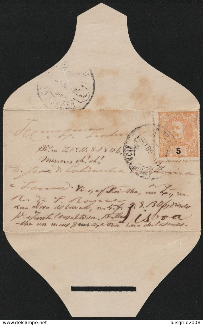 Cover - To Rua De S. Roque, Lisboa -|- Postmark - AMBULÃNCIA. 1906 - Brieven En Documenten