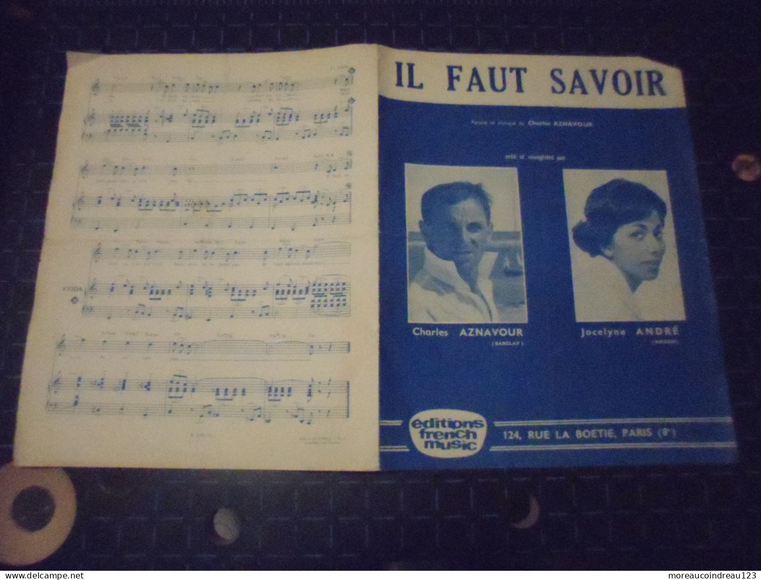 Partissions " Il Faut Savoir "  Paroles Et Musique De Charles Aznavour - Other & Unclassified