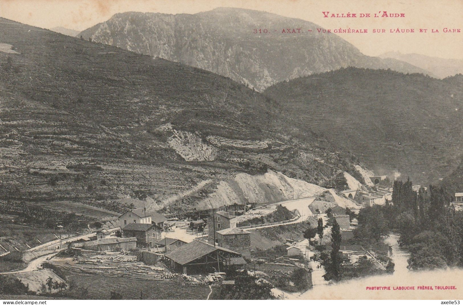 Axat 11 (9984) Vue Générale Sur L'Aude Et La Gare - Axat