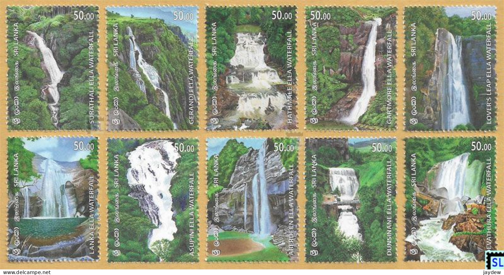 Sri Lanka Stamps 2024, Waterfalls, MNH - Sri Lanka (Ceylan) (1948-...)