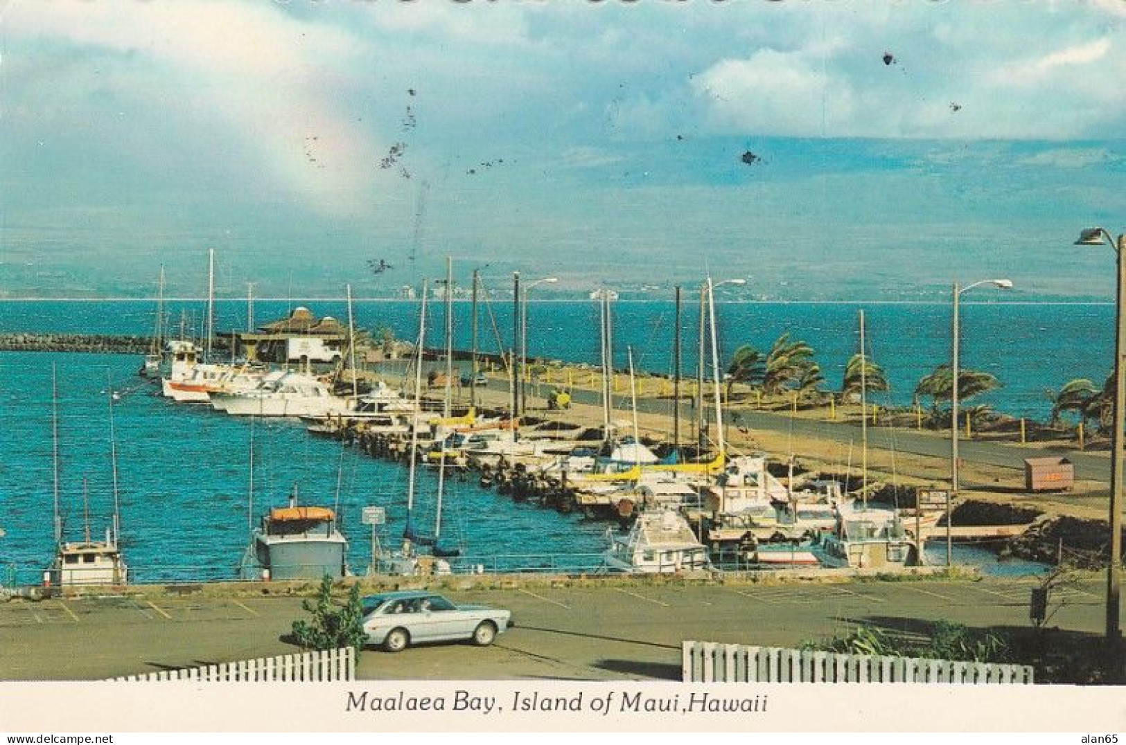 Maalaea Bay Maui Hawaii, Boat Marina, Auto, C1970s Vintage Postcard - Maui