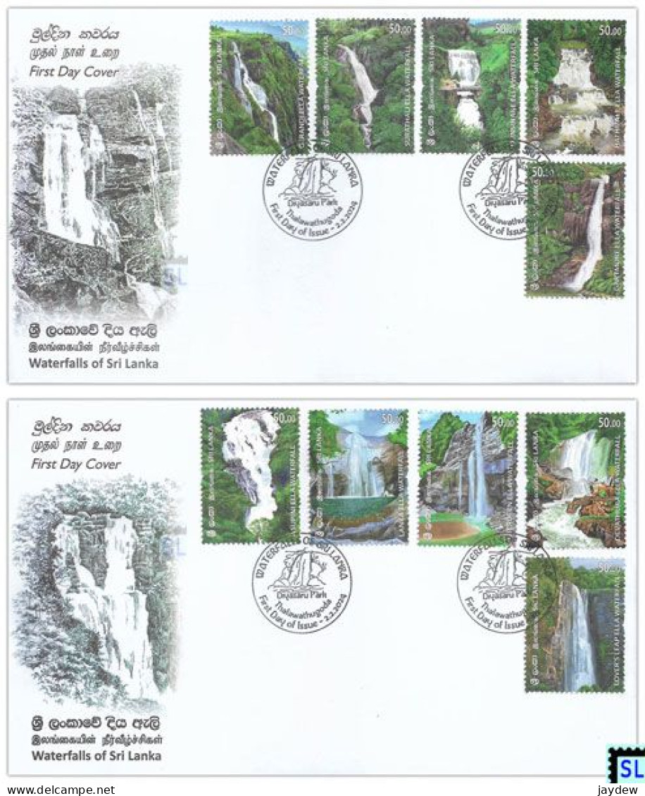 Sri Lanka Stamps 2024, Waterfalls, FDC - Sri Lanka (Ceylan) (1948-...)