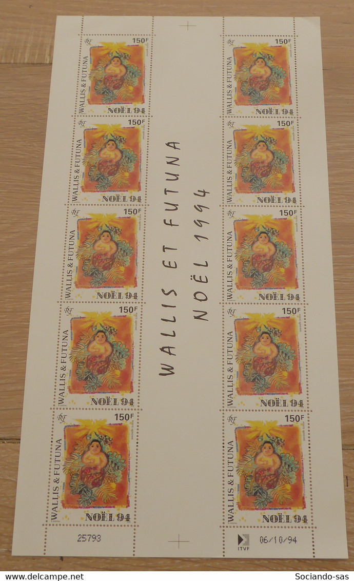 WALLIS ET FUTUNA - 1994 - Feuille Complète Du PA N°YT. 184 - Noel - Neuf Luxe ** / MNH / Postfrisch - Unused Stamps