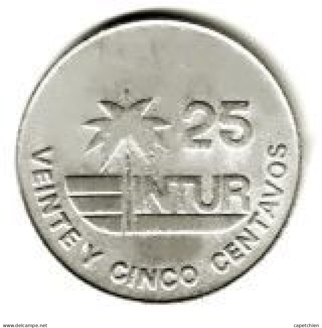 CUBA / 25 CENTIMES / 1981 / INSTITUTO NACIONAL DE TURISMO / 6.42 G / 24 Mm / EMISSION POUR LE TOURISME - Kuba