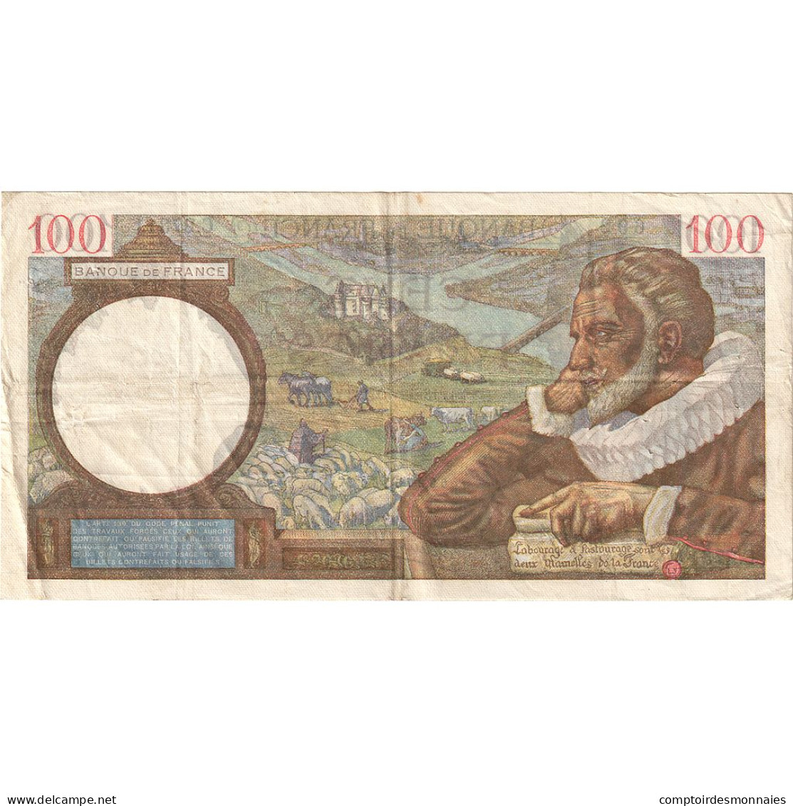 France, 100 Francs, Sully, 1941, C.27311, TB+, Fayette:26.63, KM:94 - 100 F 1939-1942 ''Sully''